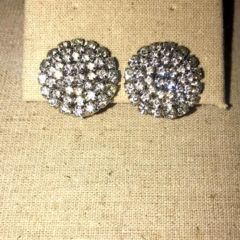 Jenny packham 3D half circle crystal earrings